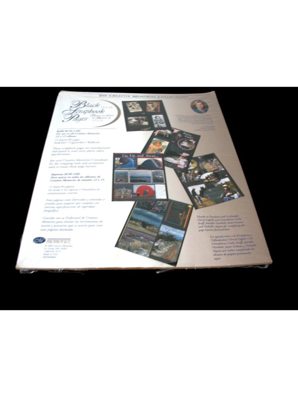 Creative Memories Black 12" x 15" Scrapbook Page Refills RCM-15NT Solid
